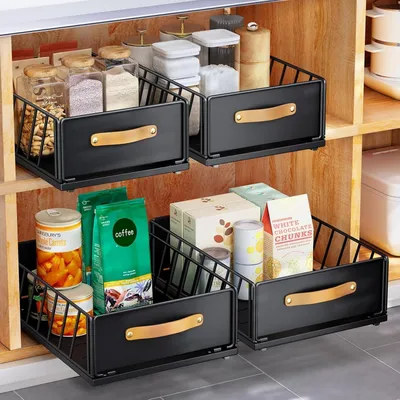 Zdjęcie produktu dla Wysuwana szuflada - Teleskopowy organizer - Kuchnia/łazienka/biuro - 40 x 15,5 x 30 cm