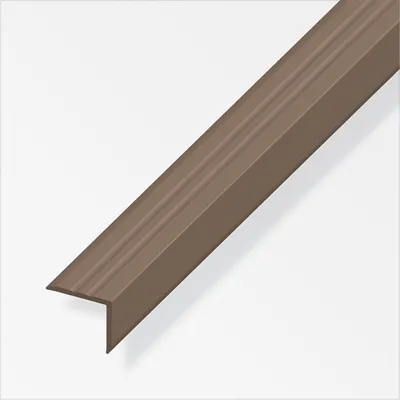Produktbild von alfer Treppenprofil 1 m, 25 x 21 mm PVC (Kunststoff) glatt braun