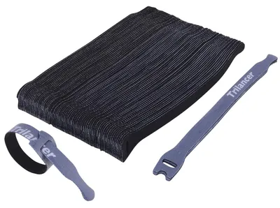 Produktbild von Kabelbinder Klettband Klettkabelbinder - Wiederverwendbar - 20 cm - 50 Stück - Schwarz