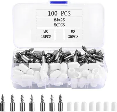 Image de Ensemble de 100 supports Plankhalter : antidérapants, en métal de haute qualité, à visser directement, et très durables