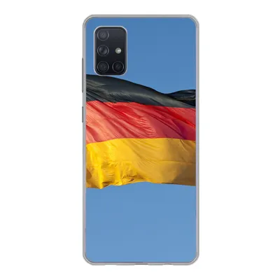Produktbild von MuchoWow® Handyhülle Schutzhülle Hülle für Samsung Galaxy A71 Foto der deutschen Flagge Silikon Softcase Handy Hülle - Kartenbesitzer