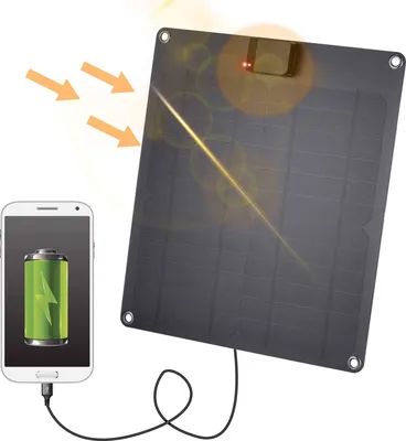 Obrázek produktu pro Monokrystalický křemík Venkovní mobilní telefon Solární nabíjecí panel Mobilní napájení Solární nabíječka
