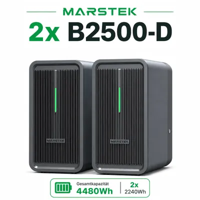 Produktbild von MARSTEK 2x Saturn B2500-D Plug-in Batterie Balkonkraftwerk Speicher