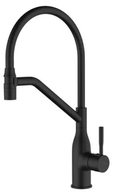 Produktbild von Spülenarmatur schwarz flexibler U-Auslauf modernes Design
