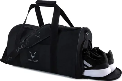 Image de Sac de sport avec compartiment à chaussures, noir, pour le fitness