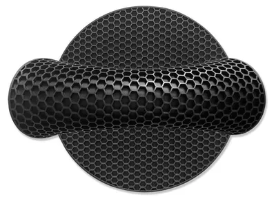 Immagine prodotto di Set di 2 sottobicchieri in silicone, colore nero, diametro 18 cm. Resistenti al calore fino a 240°C. Antiscivolo, impermeabili e lavabili in lavastoviglie