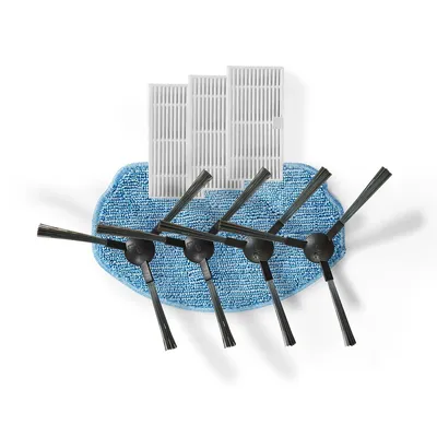 Produktbild von Nedis WIFIVCB01, Filter & Bürste, Staubsaugerroboter, Schwarz, Blau, Weiß, WIFIVCR001CBK, 6 Stück(e), 3 HEPA filters 2 sets of side brushes 1 mop