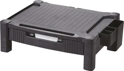 Obrázok produktu pre Držiak na monitor s zásuvkou, s dvoma stupňami výškového nastavenia