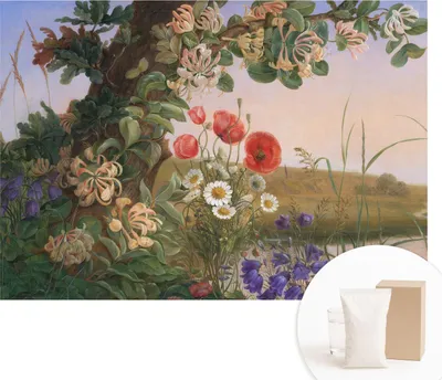 Produktbild von Fototapete - Wandbilder für Wohnzimmer - 208x146 cm - Dekorative Wandfolie - Modernes Design für Wanddekoration - Tapeten für Innenräume - Blumenidylle