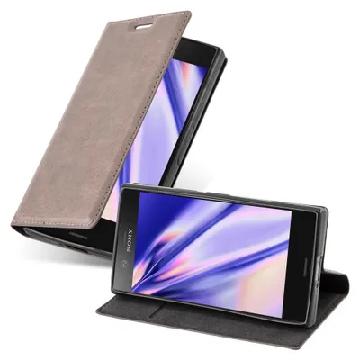 Immagine prodotto di Cadorabo cover per Sony Xperia Z1 COMPACT cover protettiva in marrone custodia per cellulare cover chiusura magnetica