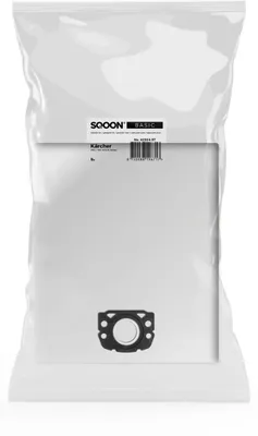 Productafbeelding van SQOON® Basic Stofzuigerzakken Geschikt voor Kärcher WD / MV 4 / 5 / 6 Series – Vervanging voor Model 2.863-006.0 - 5 Stuks