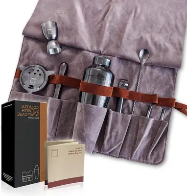 Produktbild von Cocktailshaker-Set 8-teilig mit Rezeptbuch für Mixologie und Bar