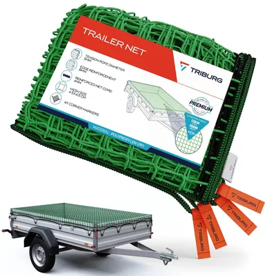 Productafbeelding van Aanhangernet - 1,5 x 2,2 m - Met hoekmarkeringen - Elastisch koord