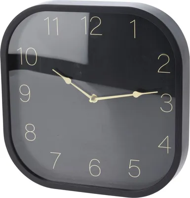 Obrázok produktu pre Nástenné hodiny čierne zlato 30 cm