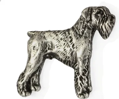 Zdjęcie produktu dla Sznaucer, Schnauzer - posrebrzana broszka z psem, elegancki pin, ozdoba klapy marynarki marki Art-Dog