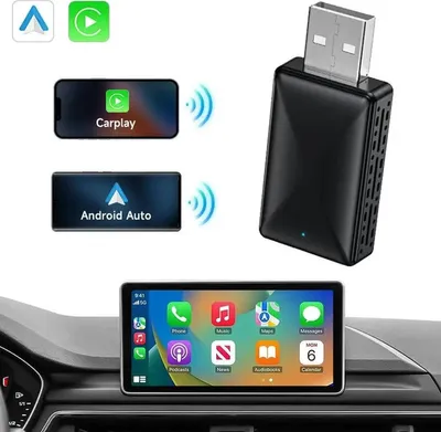 Produktbild von Wireless CarPlay Adapter 2in1 – Kabel auf kabellos, Android Auto, Bluetooth 5.4, 5.8GHz