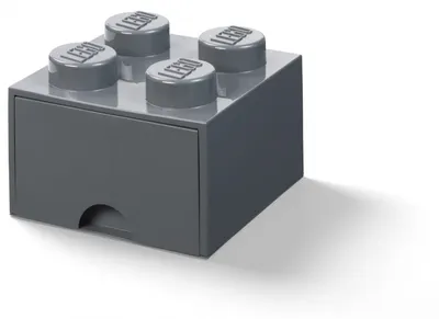 Produktbild von LEGO Aufbewahrungsbox 4 mit Schublade - dunkelgrau