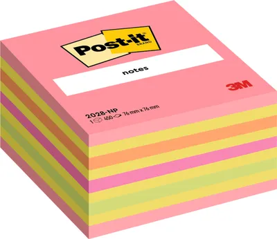 Produktbild von Post-it® Notes Würfel Farben Haftnotizen 76x76mm 450 Blatt 1 Block