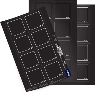 Zdjęcie produktu dla Samoprzylepne czarne etykiety na słoiki, opakowanie 24 szt., 4,7 cm
