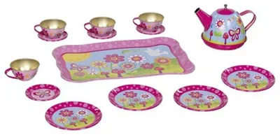 Obrázok produktu pre Teeservice aus Blech Funky Flowers