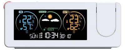 Immagine prodotto di Stazione meteorologica Forever SPZC-00 bianca, termometro esterno, barometro, sveglia