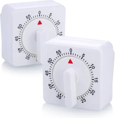 Produktbild von Hejo 2 Stück Mechanischer Küchentimer Mit Alarm, Eieruhr, 60 Min Kurzzeitmesser