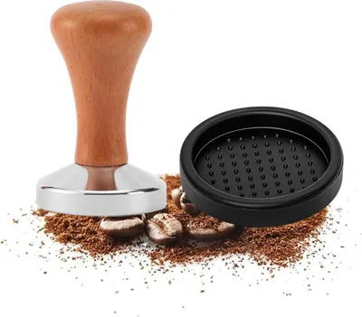 Produktbild von Kaffee Tamper, Espresso Tamper, Kaffeestampfer aus Edelstahl, Tampermatte, Eine Großartige Wahl für Die Zubereitung von Espresso mit Reichem Aroma und Großartigem Geschmack, für Kaffeeliebhaber