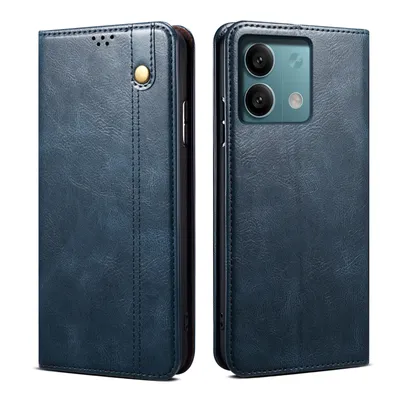 Obrázek produktu pro Pouzdro pro Xiaomi Redmi Note 13 5G kožené flip pouzdro peněženka s funkcí stojánku modré