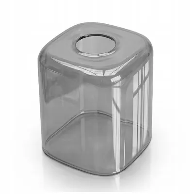 Produktbild von LUXOLAR Glasschirm E27 Graphit Rauchglas verspiegelt quadratisch 10x12 cm N-206G