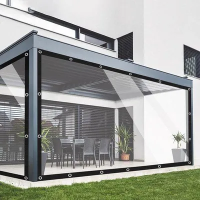 Immagine prodotto di Telone trasparente per tetto - Impermeabile - Protezione per esterni - Bordi rinforzati - 3x4 m - Trasparente