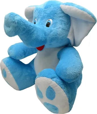 Zdjęcie produktu dla Słoń Bimbo 60 cm, niebiesko-biały