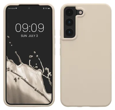 Produktbild von kwmobile Handyhülle für Samsung Galaxy S22 Hülle - Case Silikon - Kabelloses Laden - Schutzhülle Cover in Creme