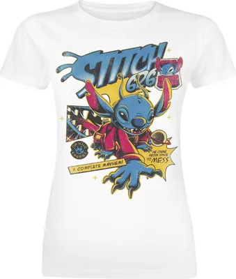 Produktbild von Lilo & Stitch T-Shirt Damen Stitch 626 Comic weiß L