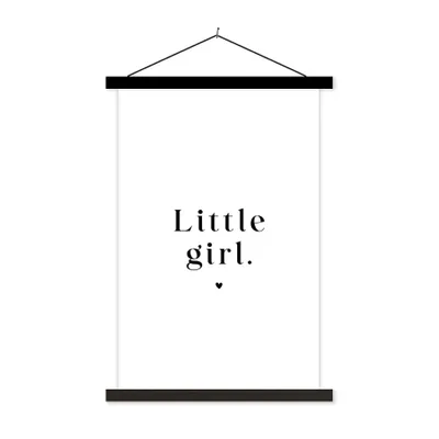 Produktbild von MuchoWow® Textilposter Sprichwörter - Kleines Mädchen - Kinder - Zitate 120x180 cm mit schwarzem Rahmen - Fotos