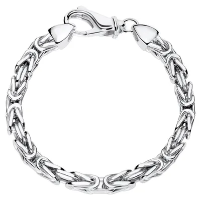 Produktbild von JEWLIX Königsarmband aus Silber 925 - 5,5mm rhodiniert (Länge: 21cm)