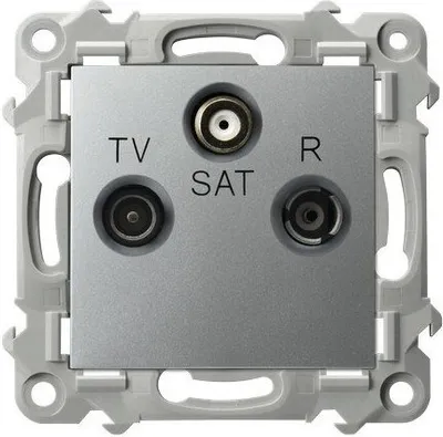 Produktbild von RJV-SAT-Steckdose SZAFIR Silber Ospel