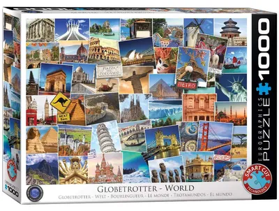 Immagine prodotto di Eurographics Puzzle Globetrotter Welt, Sehenswürdigkeiten, 1000 Teile, 68 x 48 cm, 6000-0751