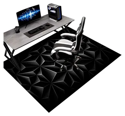 Produktbild von Bodenschutzmatte für Gaming-Stühle, rutschfest für Teppiche und Hartböden, 130 x 190 cm
