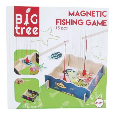 Image de Jeu de poissons magnétiques en bois, 15dlg.
