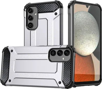 Produktbild von König Design Hülle kompatibel mit Kunststoff Soft Handyhülle - Handy Case Silber