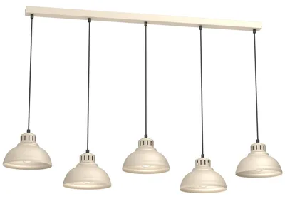 Zdjęcie produktu dla Lampa wisząca Sven kremowo-czarna 5xE27x15W metal wym:110x125x21cm IP20 Luminex