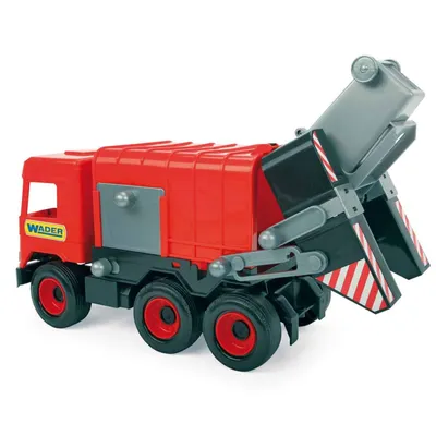 Immagine prodotto di Autocarro rifiuti MIDDLE TRUCK rosso-nero in scatola da esposizione