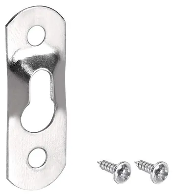 Productafbeelding van Montageplaat voor sleufgaten – Eénpunts ophangklem voor fotolijsten met schroeven, 37 mm x 13 mm, 20 stuks