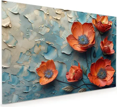 Produktbild von Küchenrückwand Spritzschutz Glas mit Motiv Blumenmeer 40 x 40 cm