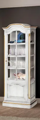 Immagine prodotto di Credenza Credenza in legno massiccio bianco Credenza per il soggiorno Vetrine per la sala da pranzo Mobili