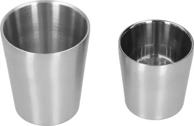 Obrázek produktu pro 2 dvoustěnné poháry z nerezové oceli 304, vhodné na pivo, víno a kávu (180 ml, 300 ml)