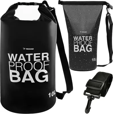 Produktbild von Seesack für Kajak SUP Kanu Rafting Bootfahren Angeln Wasserdicht Schultergurt Dry bag 10/ 20/ 30 Liter Schwarz 23565, Größe:10 L