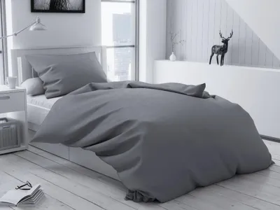 Zdjęcie produktu dla Pościel bawełniana Lux szara guziki