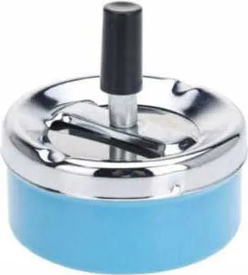 Zdjęcie produktu dla Obrotowa metalowa popielniczka 9 cm z pokrywką