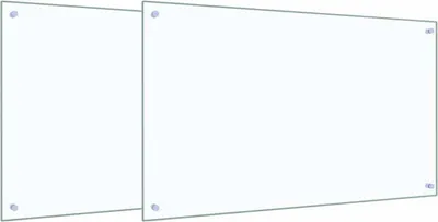 Zdjęcie produktu dla vidaXL Panel kuchenny 2 szt. przezroczysty 100 x 60 cm Szkło hartowane